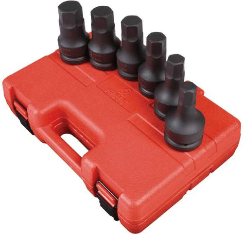Sunex 5606 1" Drive SAE Hex Driver Set. 6 Piece