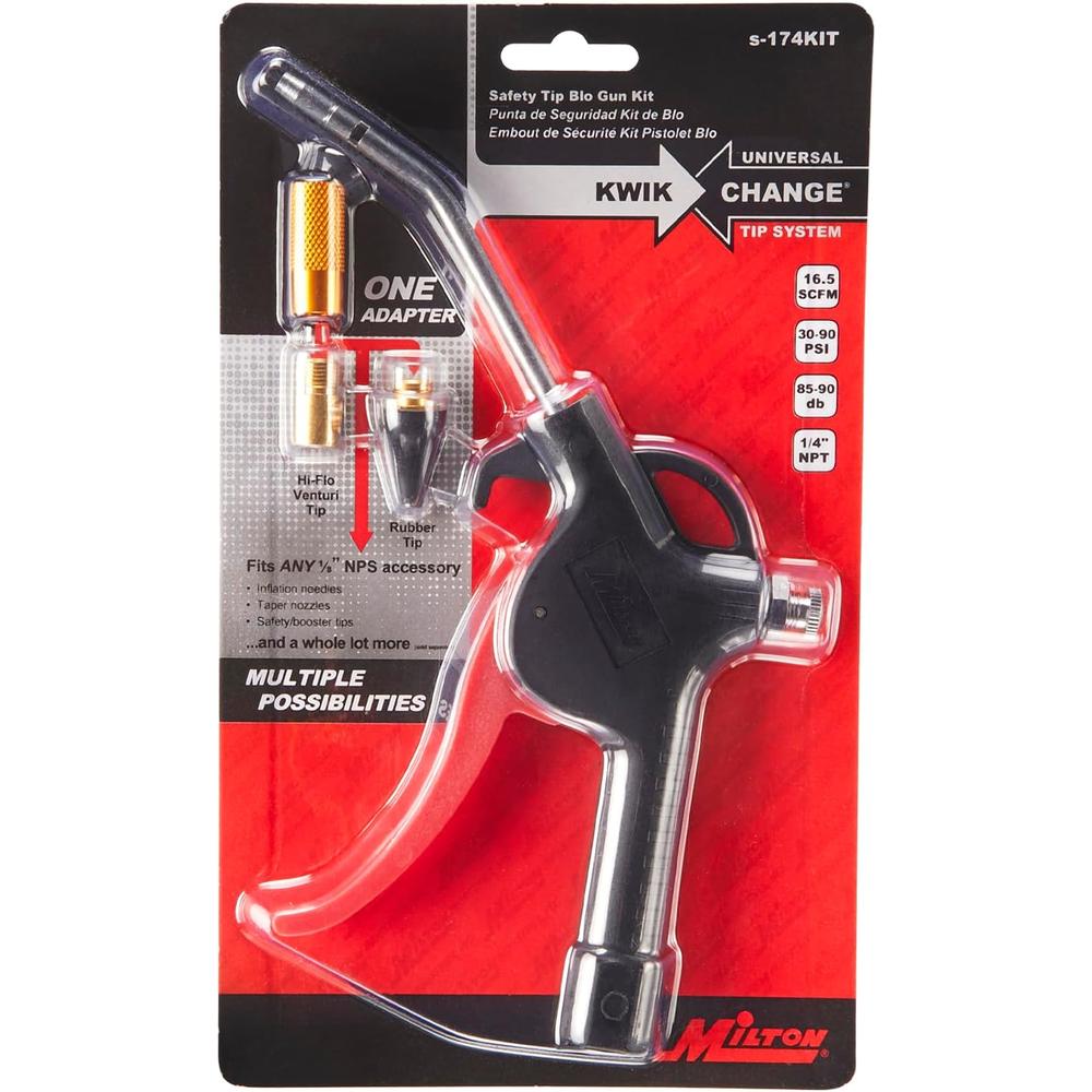 Milton Industries S-174KIT 4" Blow Gun, Vari, Tip Kit