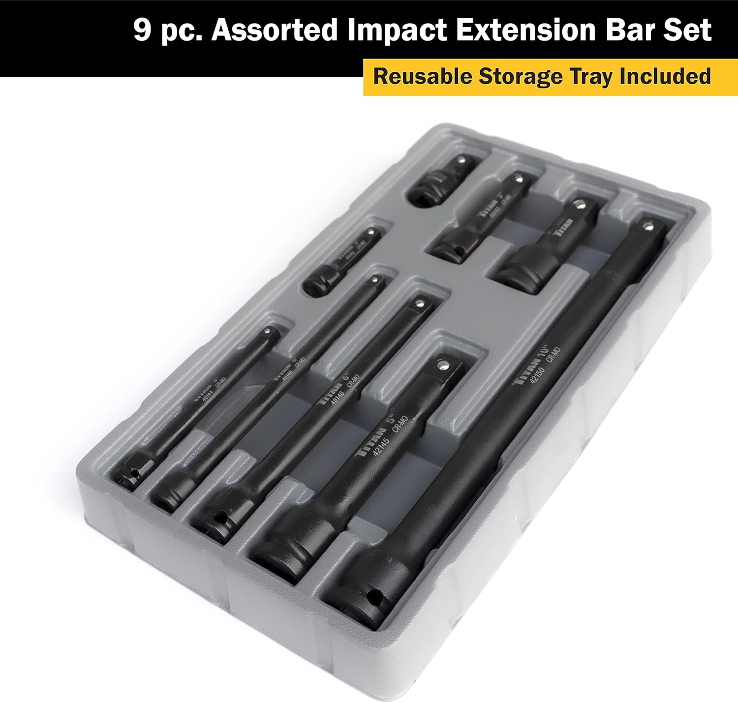 Titan Tools 40109 Ensemble de barres d'extension à impact assorties