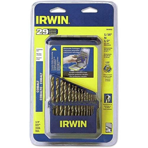 Jeu de forets IRWIN, acier au cobalt M35, 29 pièces (3018002)