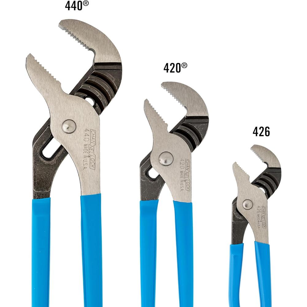 Channellock GS-3 Ensemble de 3 languettes et rainures