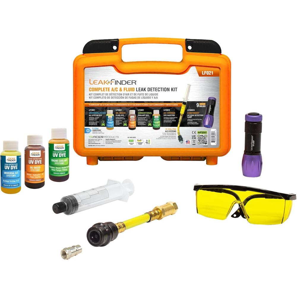 LeakFinder LF021 KIT COMPLET DE DÉTECTION DE FUITE POUR A/C ET LIQUIDE