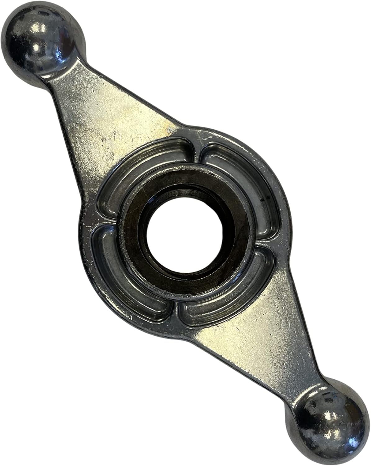 Coats 8112103 40mm OEM Hub Nut Standard Thread Pitch close-up showing threaded center bore and ball-end handle arms
