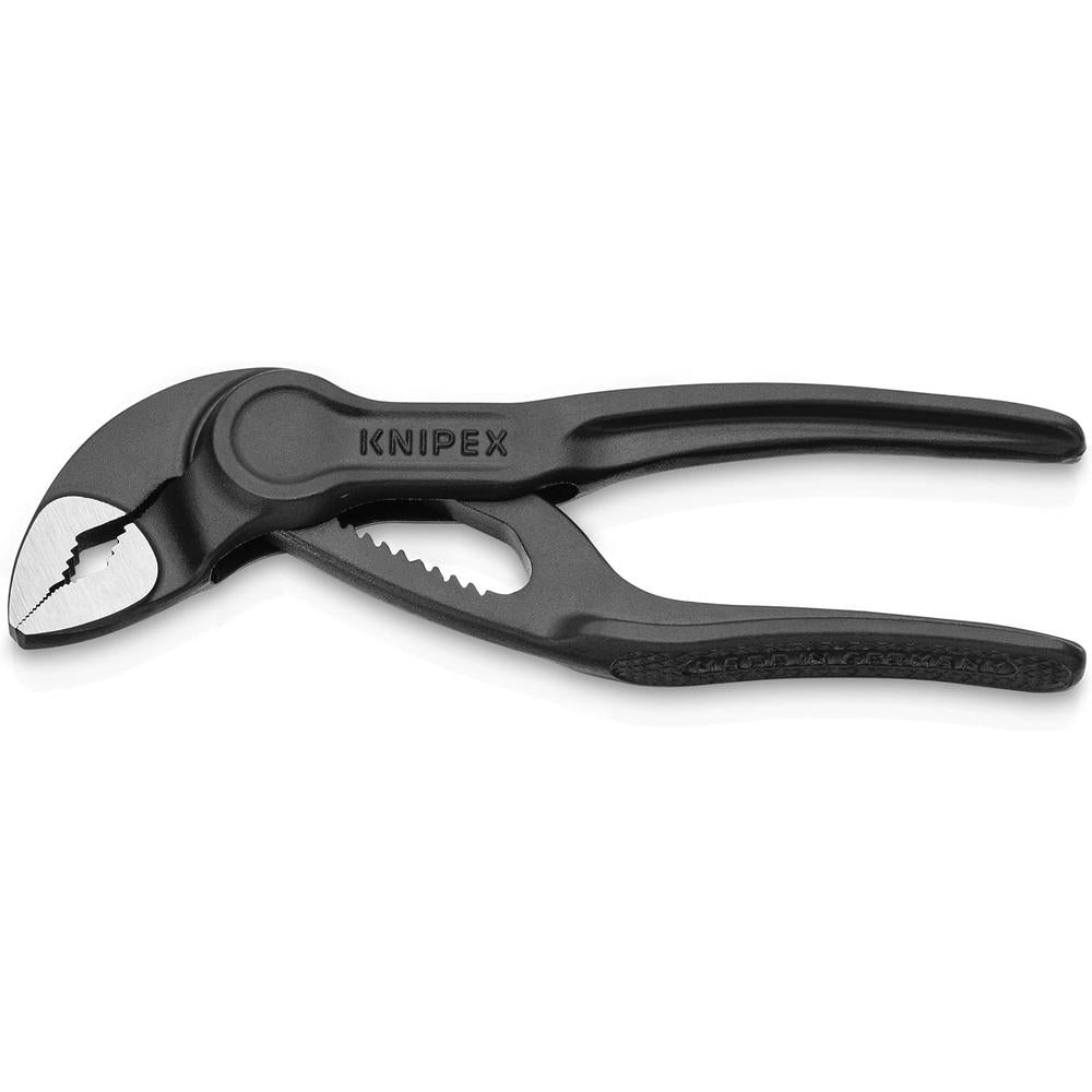 Knipex 87 00 100 4" COBRA XS WATER PUMP PLIERS WITH TEXTURED HANDLES, 1" CAPACITY, 11 ADJUSTMENTS