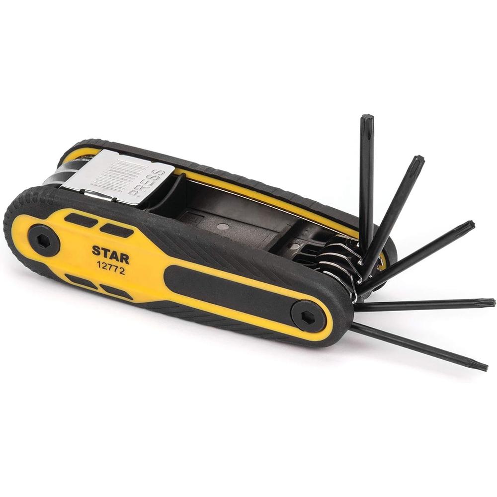 Titan Tools 12772 Jeu de 8 clés en forme d'étoile pliantes et verrouillables