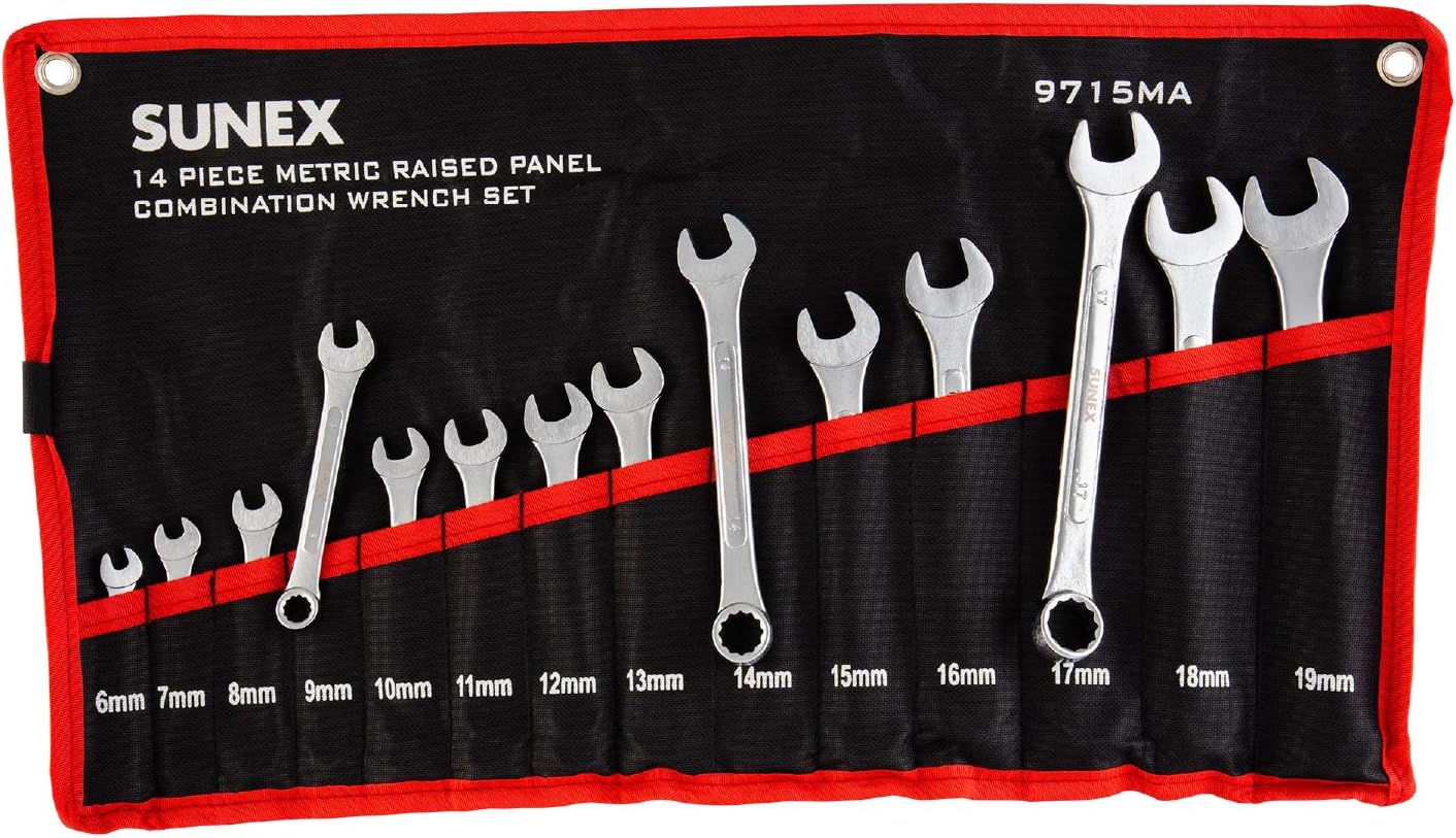 Sunex Tools 9715A METRIC RAISED PANEL COMBINATION WRENCH SET
