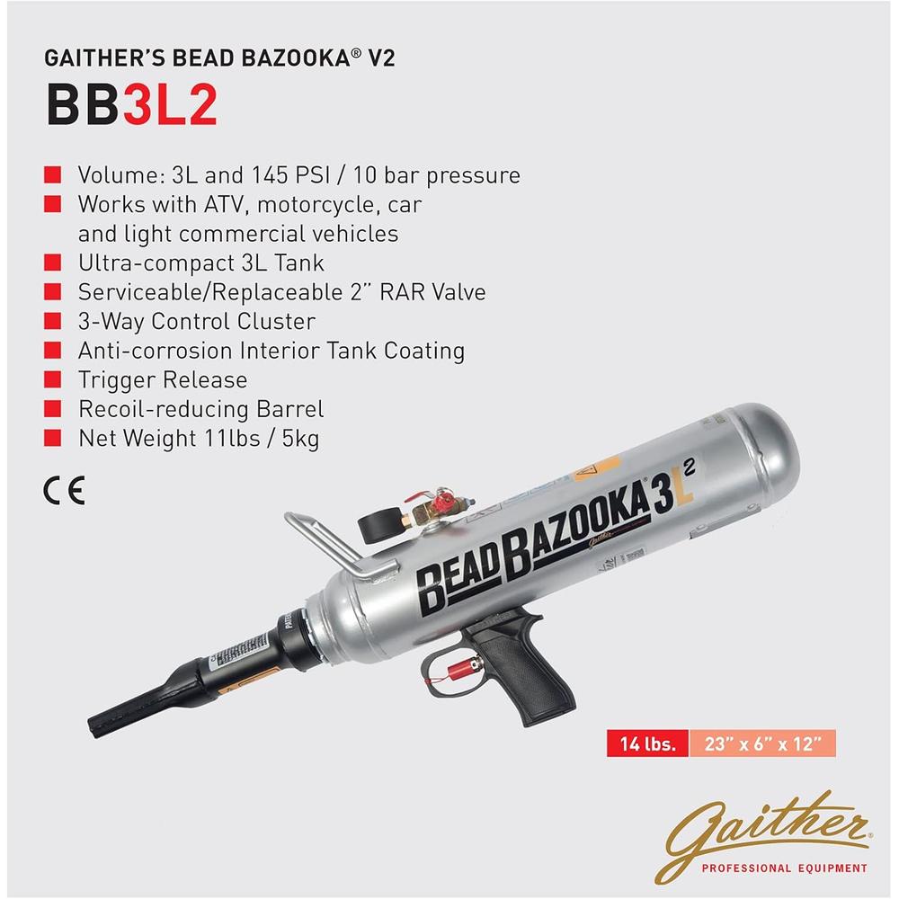 Gaither Tool Co., Inc. GBB3L2 3 Liter RAR Bead Bazooka