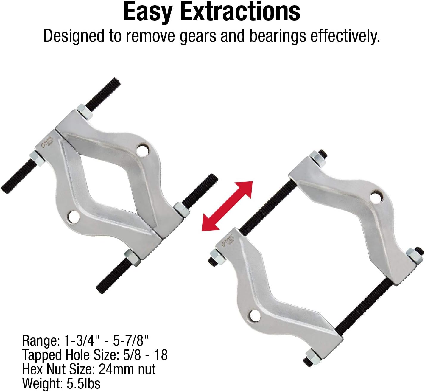 Sunex Tools 57BS4 1-3/4 in. to 5-7/8 in. Bearing Splitter