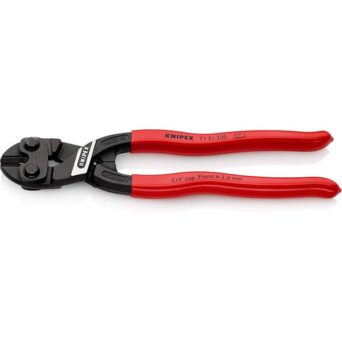 Knipex 71 31 200 8" Knipex Cobolt Compact Bolt Cutter w/Recess Plastic Grip
