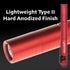 Bayco Nightstick MT-100R Mini-TAC Metal Led Flashlight 2-AAA. 5.4-Inch. 137mm. Red