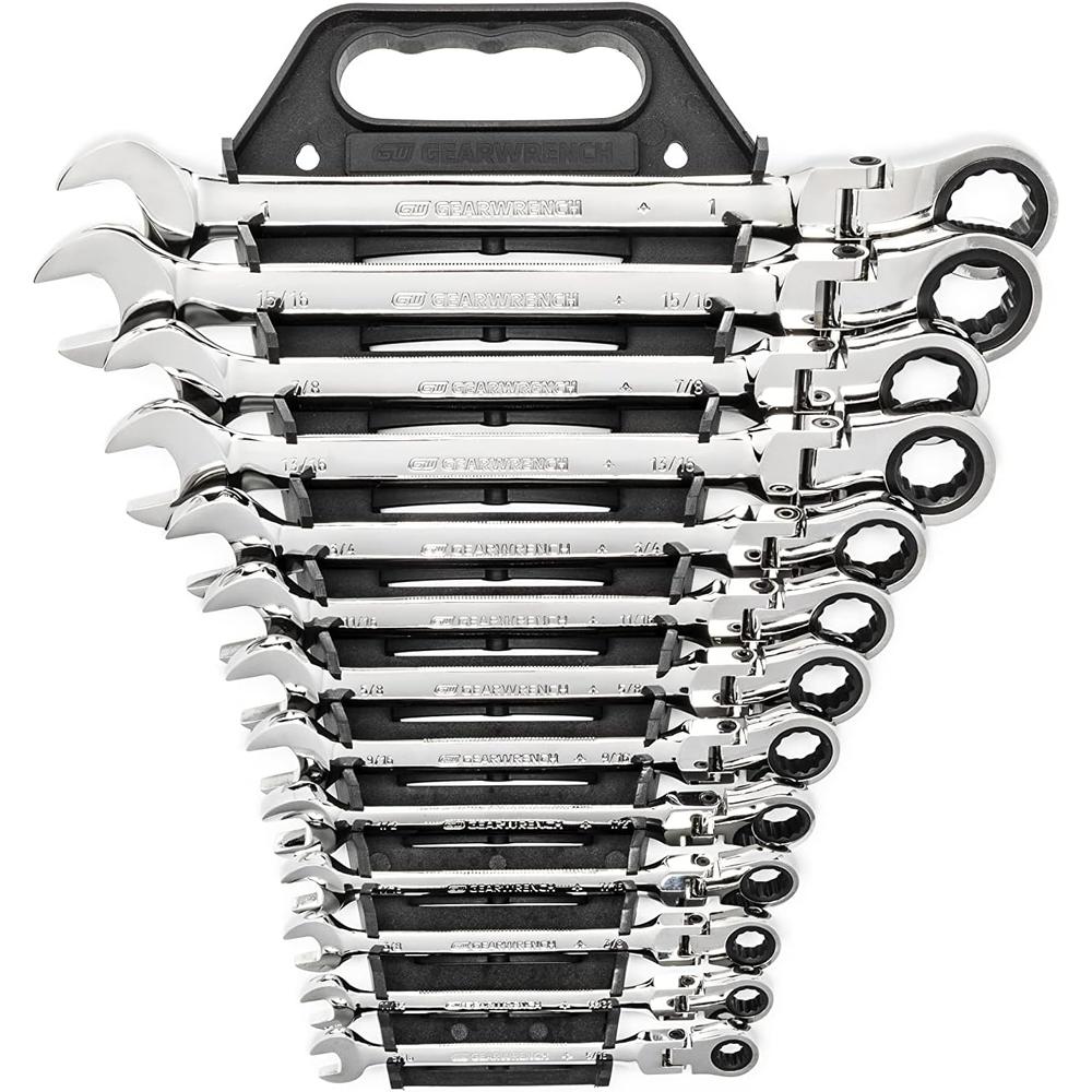 GEARWRENCH 9702D Jeu de 13 clés à cliquet à tête flexible à 12 points SAE