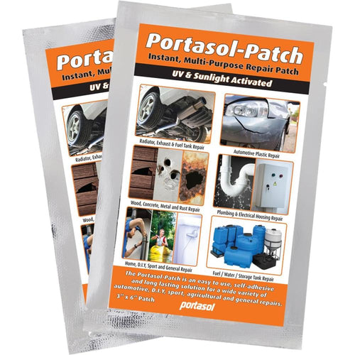 Portasol 10787020 Portasol-Patch 6" x 9" - Pièce de réparation instantanée et polyvalente activée par les UV et la lumière du soleil