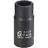 Sunex Tools 314ZRD 3/8" Dr. 7/16" 12pt Semi-Deep Impact Socket