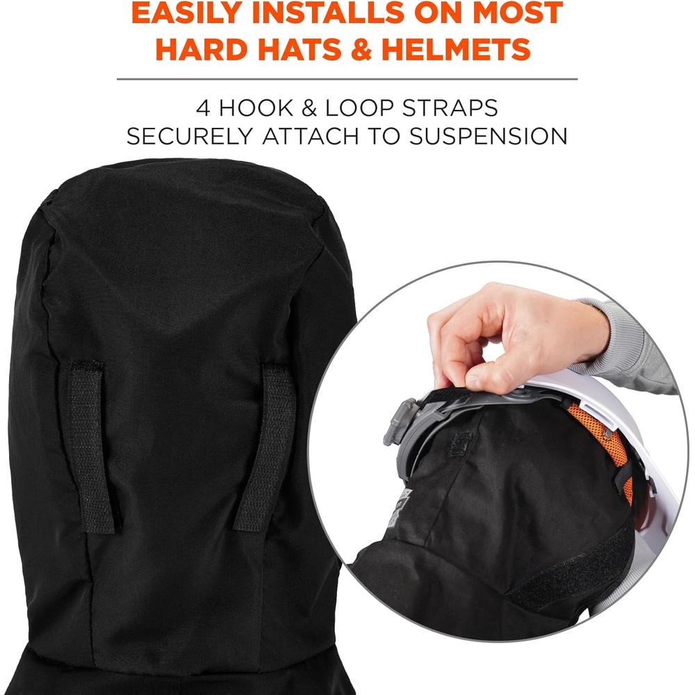 Ergodyne 16842 N-FERNO 6842 WINTER HARD HAT LINER - 2-LAYER, FLEECE-LINED, POLYESTER SHELL, SHOULDER LENGTH