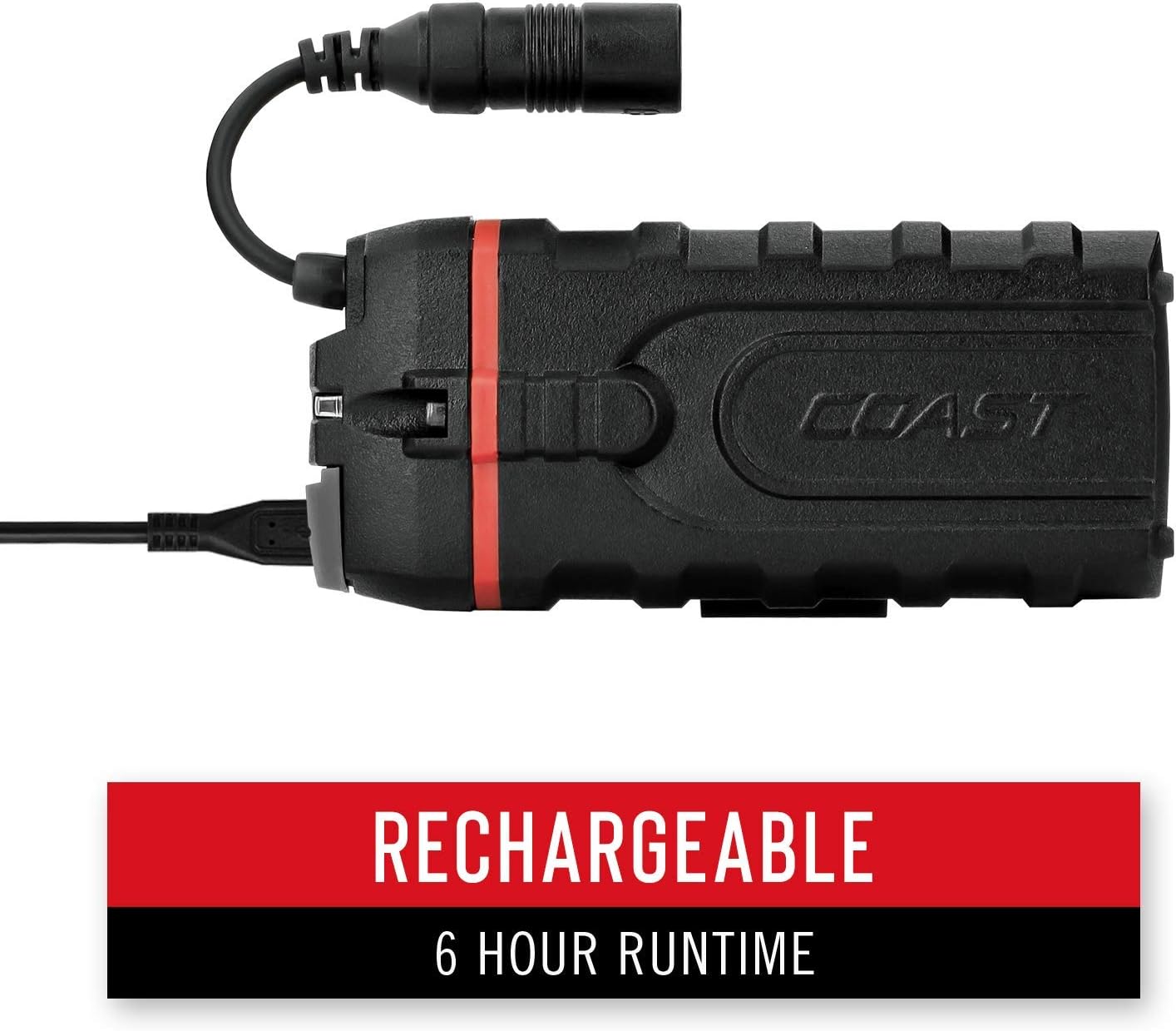 Coast 21343 HL8R Lampe frontale LED rechargeable à focalisation pure 800 lm, noire