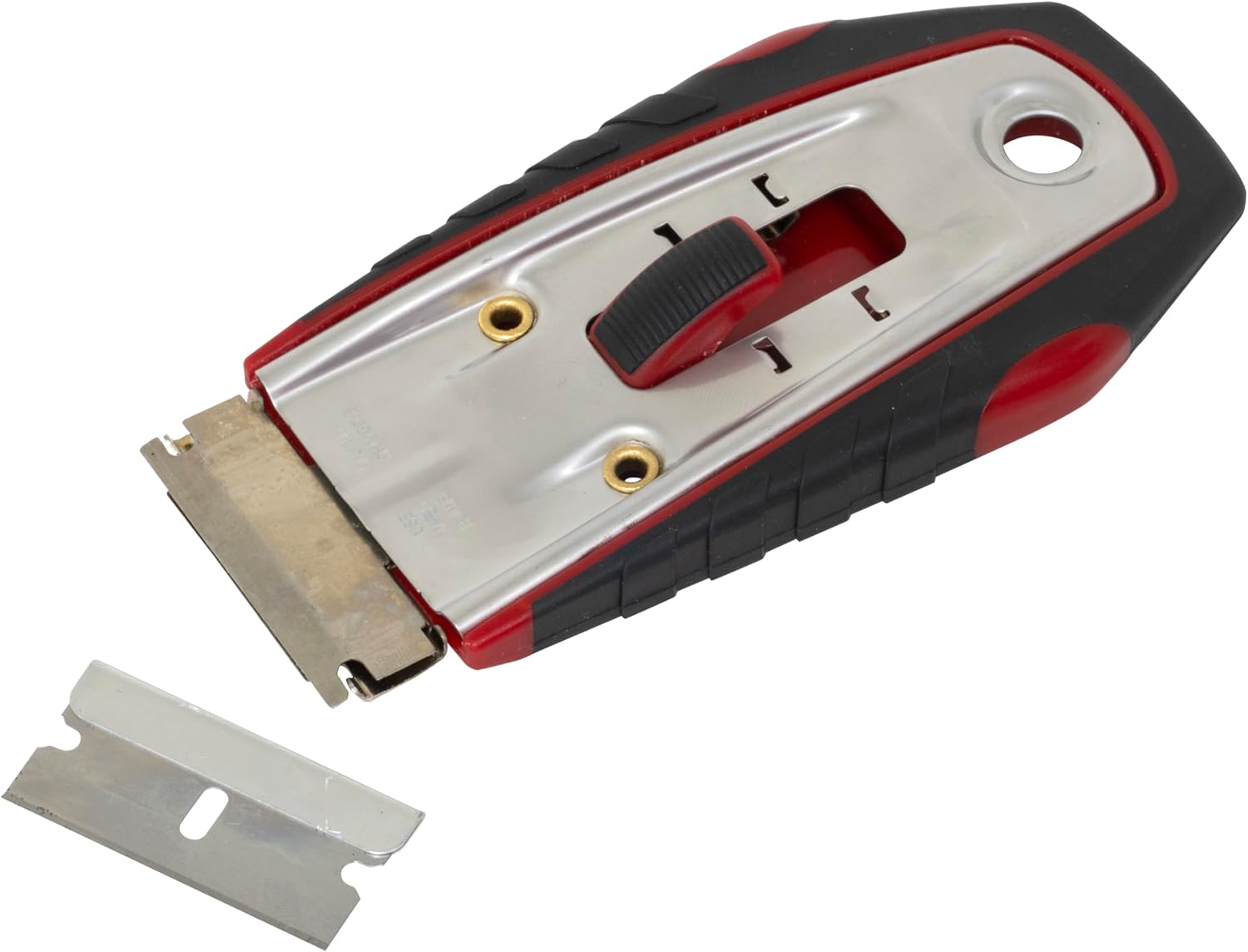 Lisle 52480 4-1/4" Long Retractable Razor Blade Scraper, Incl. 1.5" Steel Razor Blade
