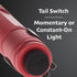Bayco Nightstick MT-100R Mini-TAC Metal Led Flashlight 2-AAA. 5.4-Inch. 137mm. Red