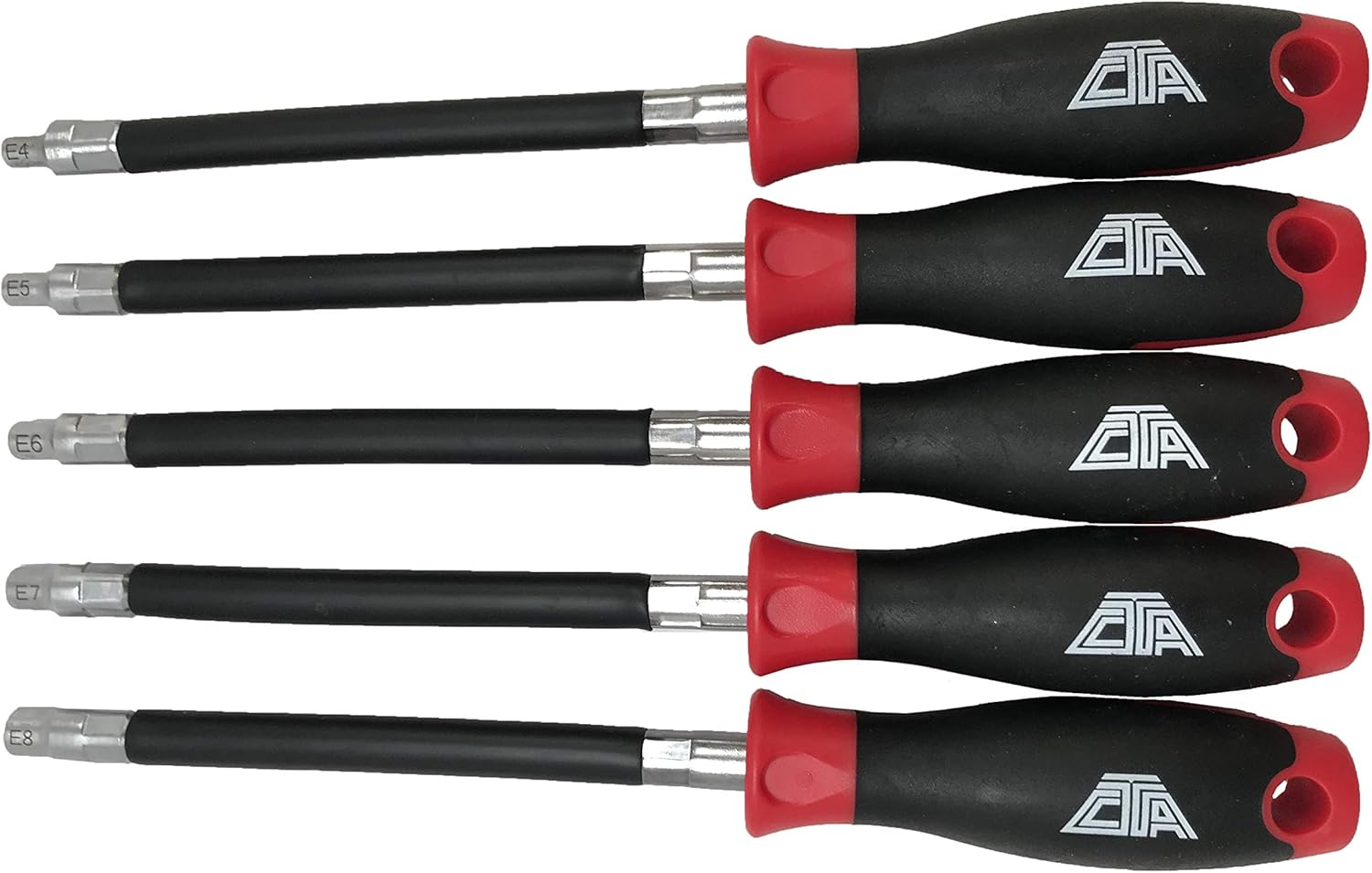 Outils CTA 8960 5 pièces. Jeu de tourne-écrous flexibles E-Torx