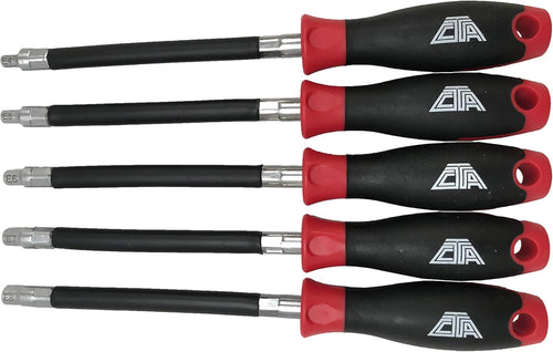 Outils CTA 8960 5 pièces. Jeu de tourne-écrous flexibles E-Torx
