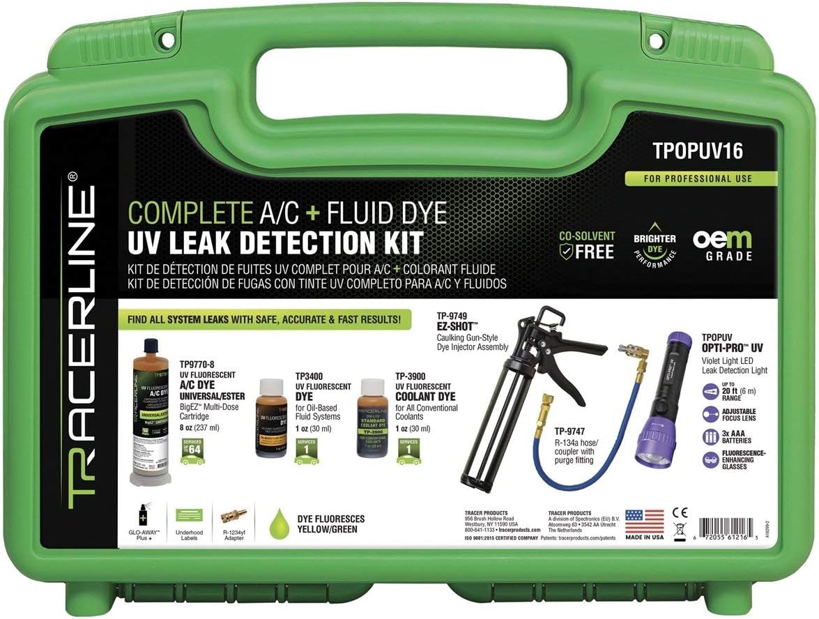 Complete A/C & Fluid Dye UV Leak Detection Kit