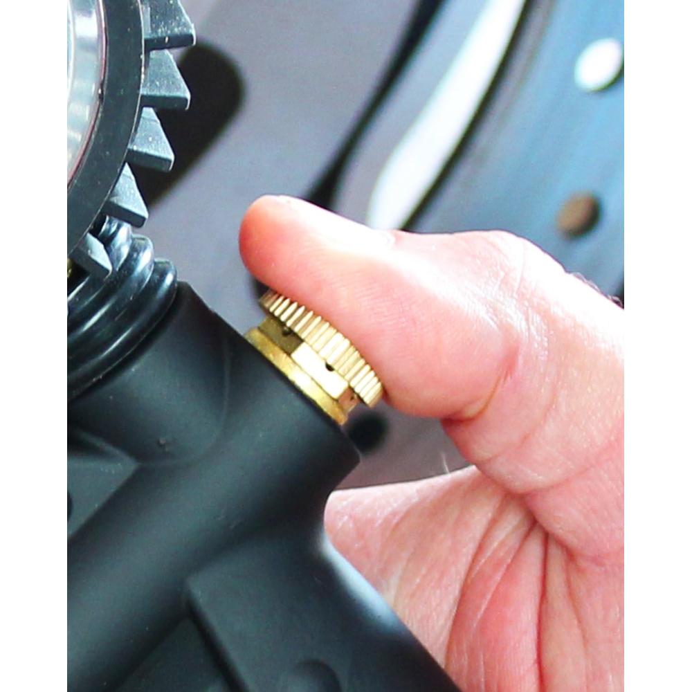 Milton Industries S-576A Pro Analog Pistol Grip Inflator Gauge-Dual Head Chuck and 15" Hose-160 PSI