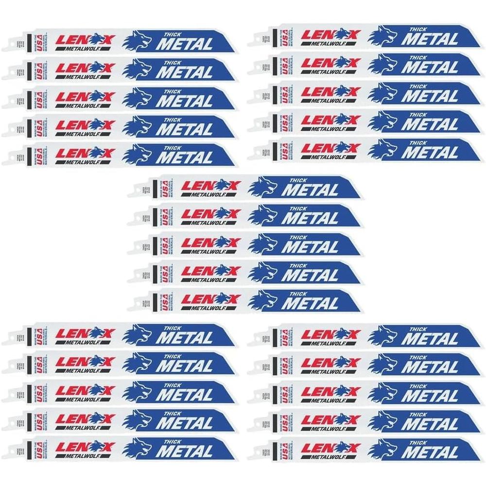 Lenox Tools 20179B9114R 9"X1" 14TPI LAZER Heavy Metal (3/32" - 3/8") Recip 25 Pk