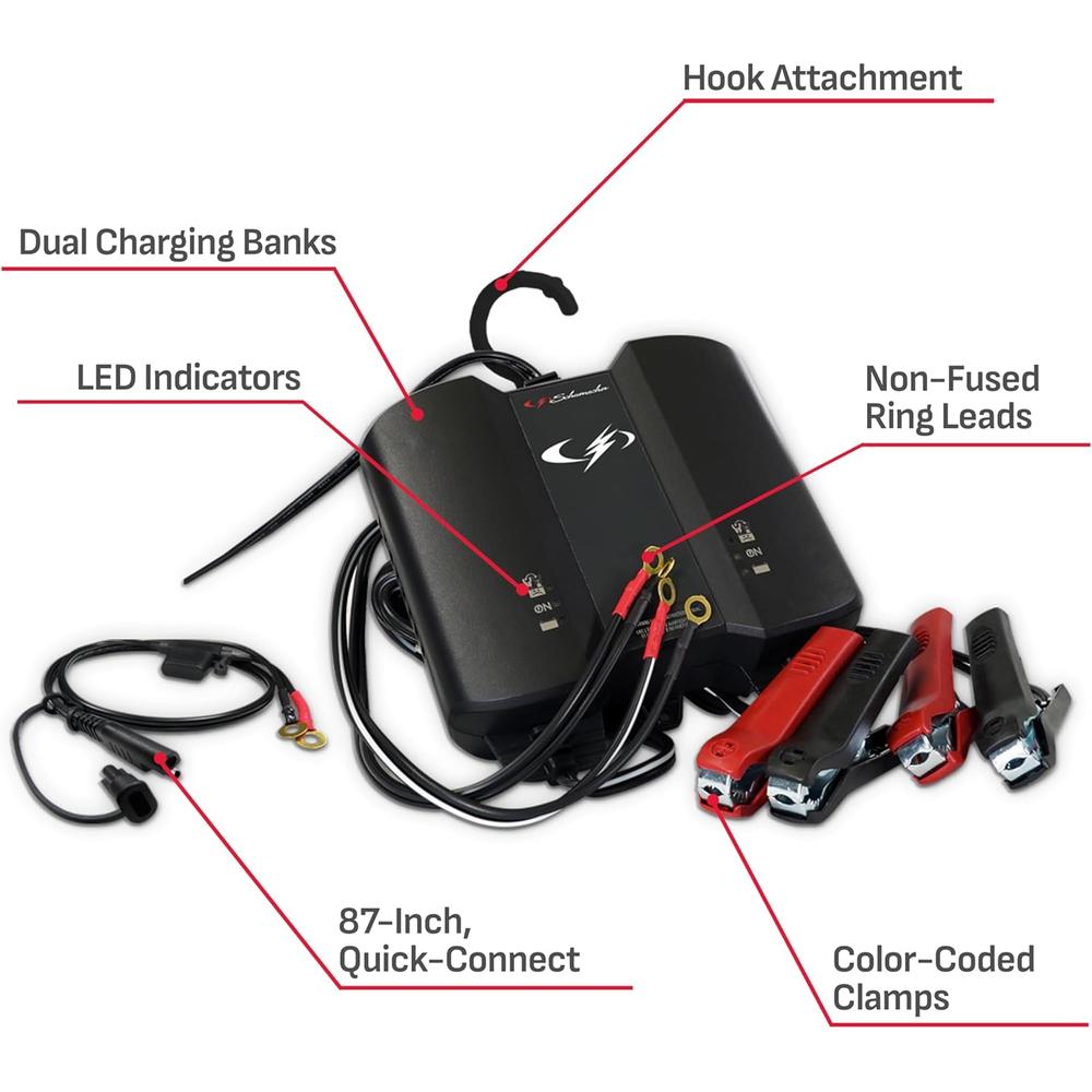 Chargeur/mainteneur de batterie Schumacher Electric SC1410 6 V/12 V 2 banques 2 A