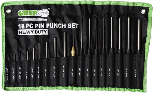 Grip 61138 ENSEMBLE D'ARMURERIE DE POINÇON À ROULEAU LOURD 18 PC