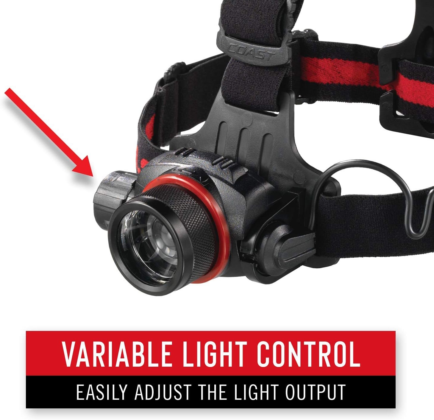 Coast 21343 HL8R Lampe frontale LED rechargeable à focalisation pure 800 lm, noire