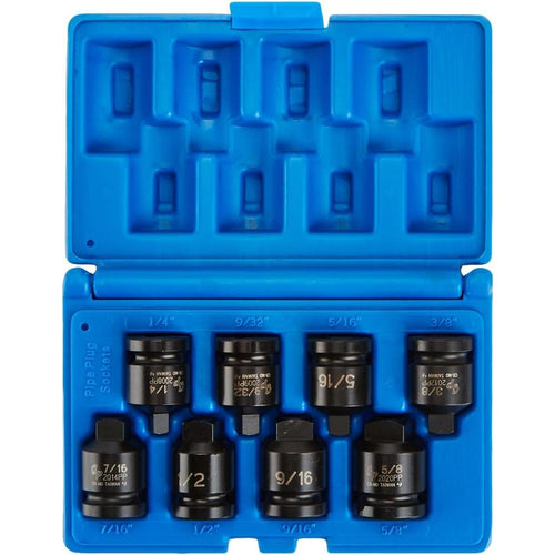 Gris Pneumatique 1308P 1/2" Drive 8 Pc. Pipe Plug Socket Set