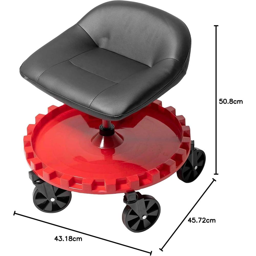 Traxion 2-230 Monster Seat II Mobile Rolling Gear Seat W/All-Terrain 5" Casters