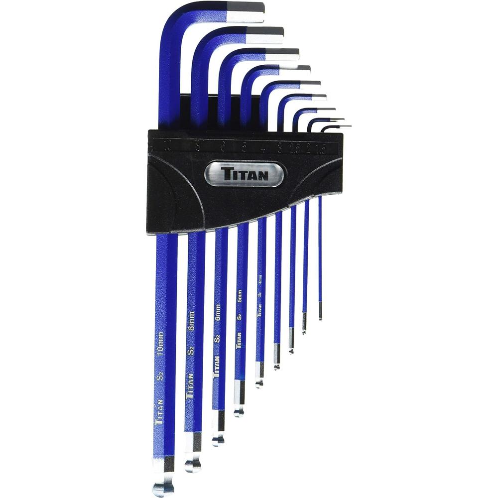 Titan Tools 12714 9 pieces Metric Extra Long Ball End Hex Key Set