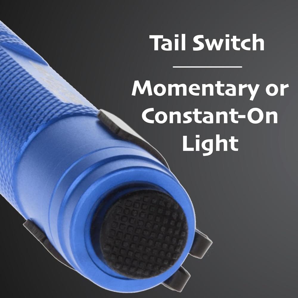 Bayco Nightstick MT-100BL Mini-TAC Metal LED Flashlight - 2 AAA, 5.4 in (137 mm), Blue