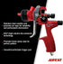 Aircat 6905 HVLP Spray Gun highlighting stainless steel needles, precision brass air caps, HVLP technology, and smooth trigger pull
