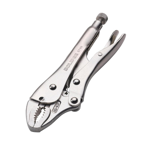 Eclipse E7WR Pince de verrouillage à mâchoire incurvée avec coupe-fil, acier au chrome-molybdène, taille 7", capacité de mâchoire 1-1/2"