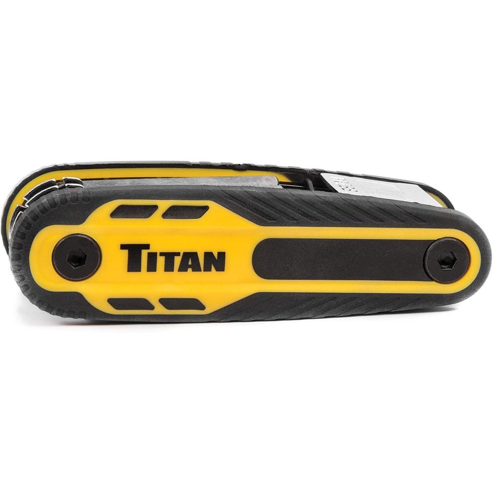 Titan Tools 12771 8 pieces Locking Folding Metric Hex Key Set