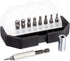 VIM Tools VIS108 Jeu d'embouts Torx à bille, 11 pièces. T10 à T50, 1/4"Mag.Driver &amp; Bit Holder, Black Box