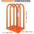 Martins Industries MIC-4 CAGE DE GONFLAGE DE PNEUS À 4 BARRES, 47" OD X 19" L
