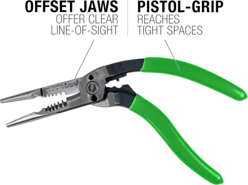 EZ RED PG5 5-in-1 Multi-Purpose Electrical/Automotive Stripper. Cutter. Crimper. Pliers. Extractor. Red