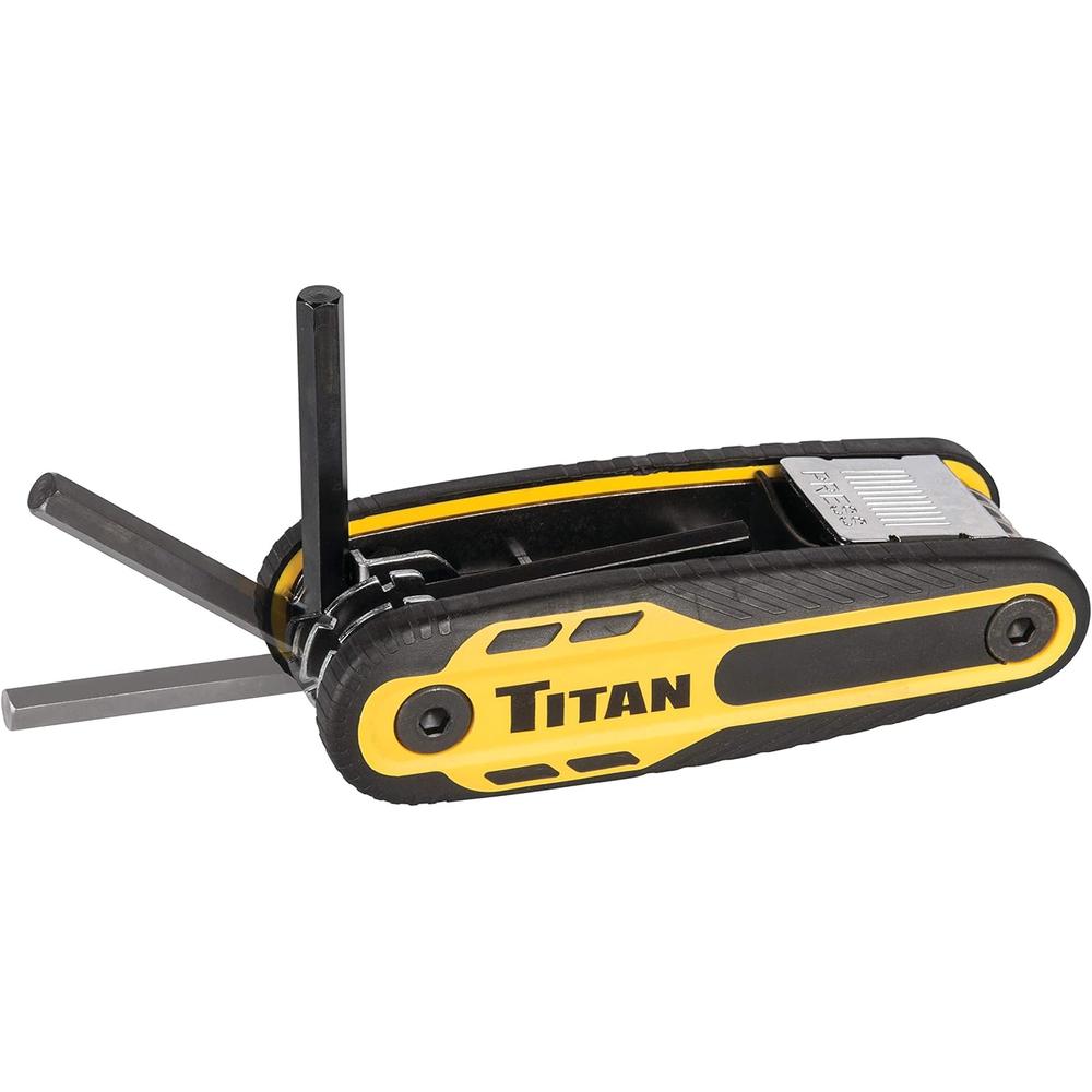 Titan Tools 12771 8 pieces Locking Folding Metric Hex Key Set