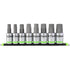 GripEdge HCM8S 8-Pc 1/2" Drive Metric Rpt Hex Bit Socket Set, 10-19 Mm
