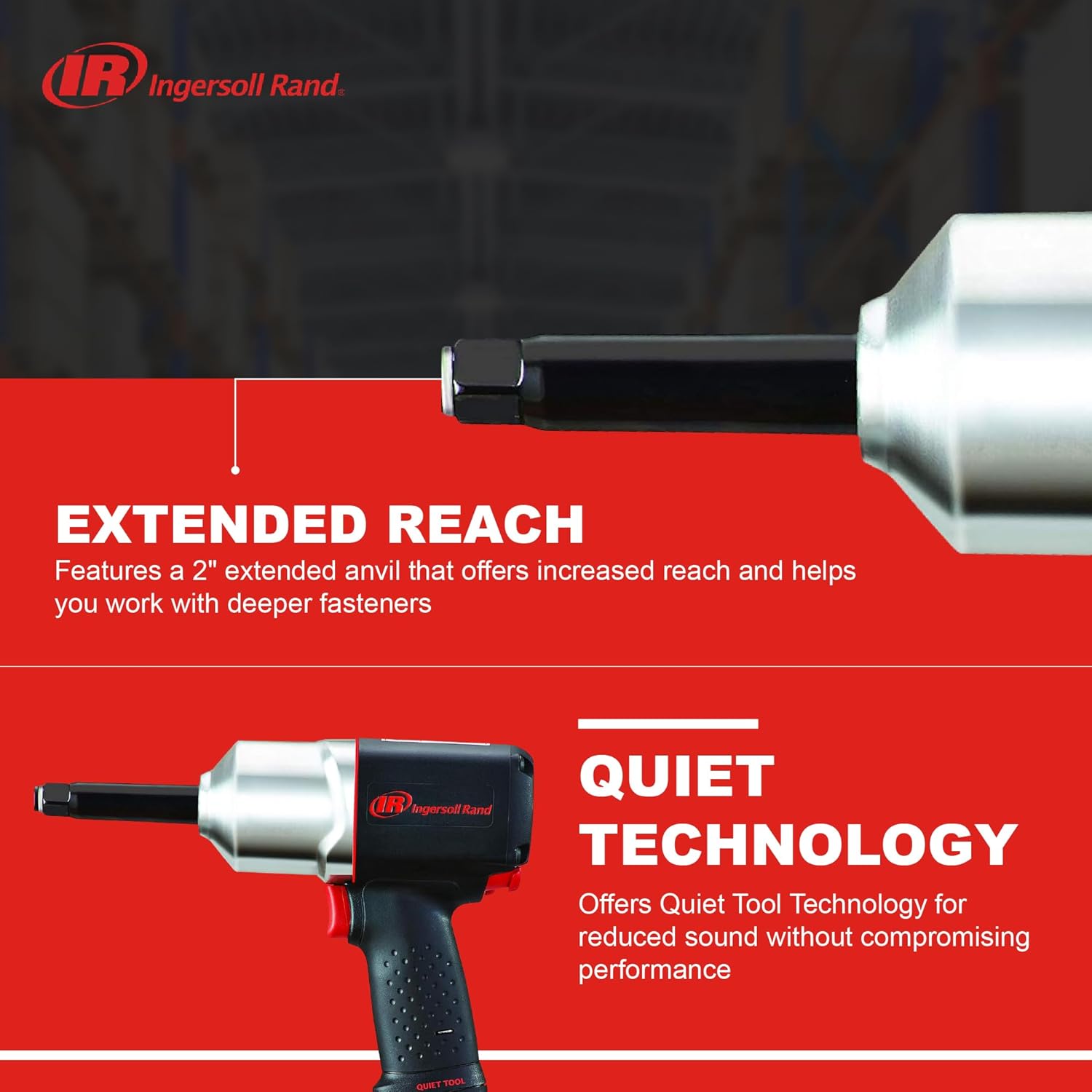 Ingersoll Rand 2135QXPA-2 1/2 IN IMPACTOOL, SILENCIEUX, 2 IN EXTENDED ENCLUME