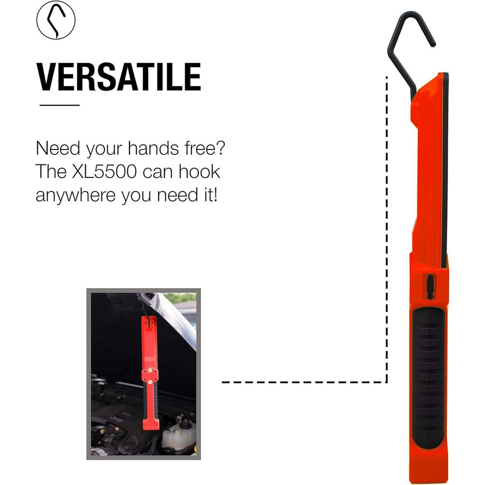 EZ RED XL5500-RD Lampe de travail rechargeable 500 lumens. Rouge/noir