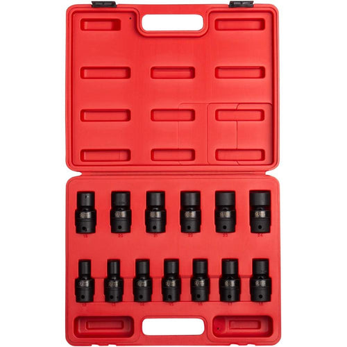 Sunex Tools 2665 13pc 1/2" Dr. Metric Universal Impact Socket Set