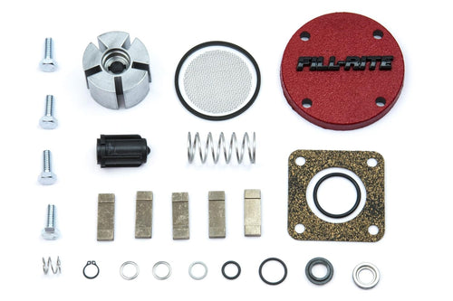 Fill-Rite KIT120RKG Rebuild Kit for All 1200G, 2400G, 4200G, 4400G, SD1200G, 600G and SD600G Series Pumps.  Contains All Seals and Gaskets, Rotor Cover, Rotor Cover Bolts, Rotor, Rotor Key, Bronze Vanes (5), Bypass Valve and Spring, and Inlet Screen.