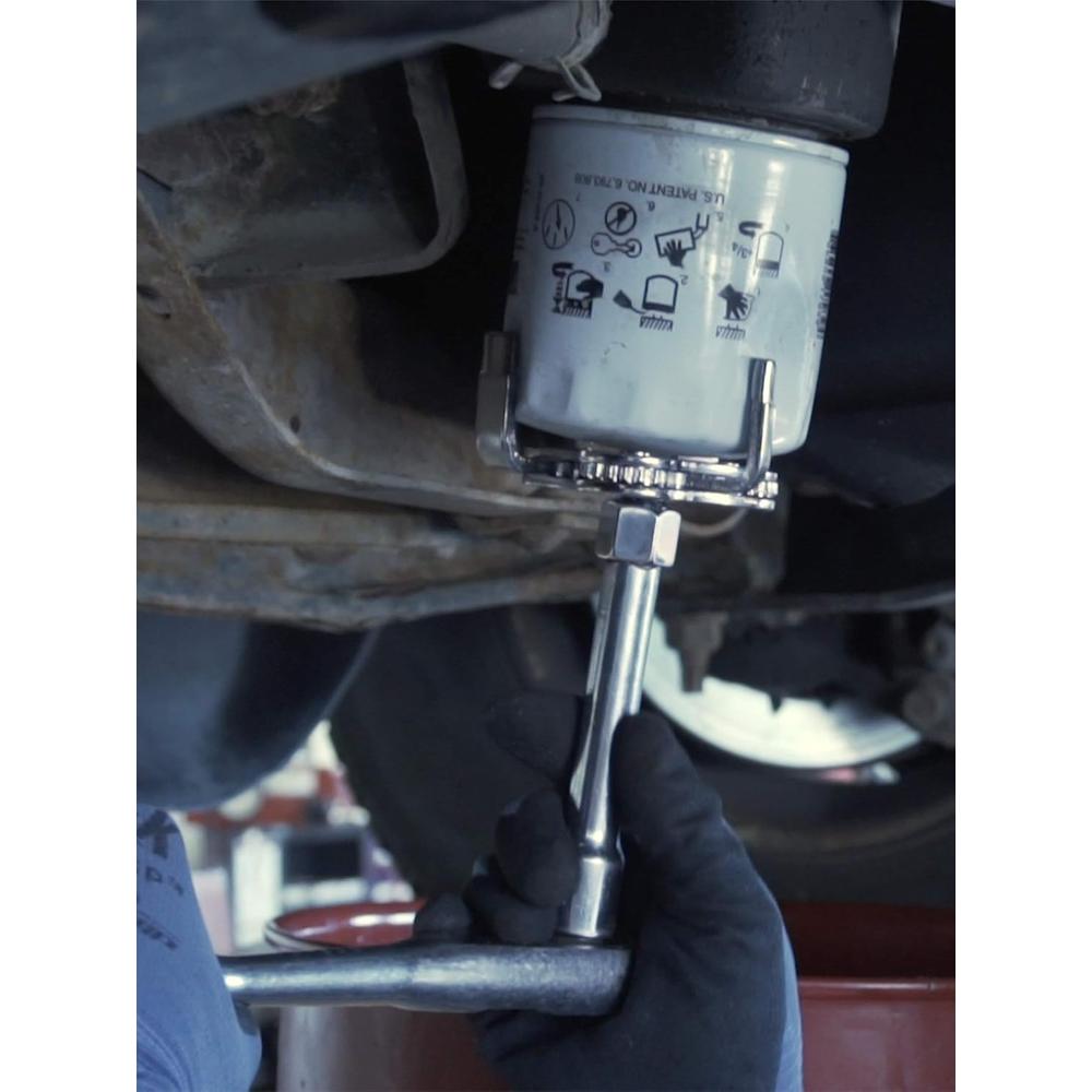 Lisle 63890 3-JAW OIL FILTER WRENCH WITH ADAPTER, 73MM-153MM