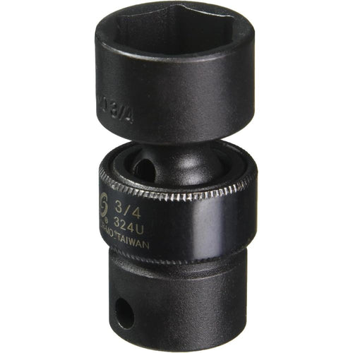 Sunex Tools 324U 3/8" Standard Drive Universal 6 Point Impact Socket 3/4"