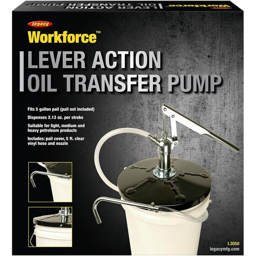 Legacy Manufacturing L3050 Workforce Lever Action Oil Transfer Pump For 5 Gallon Pail