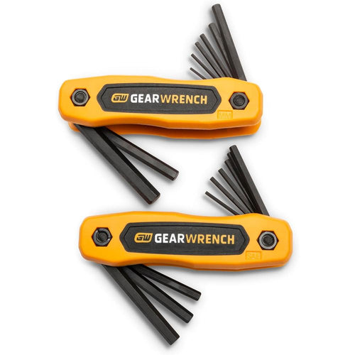 Jeu de clés hexagonales pliables SAE/métriques GearWrench 83510 17 pièces
