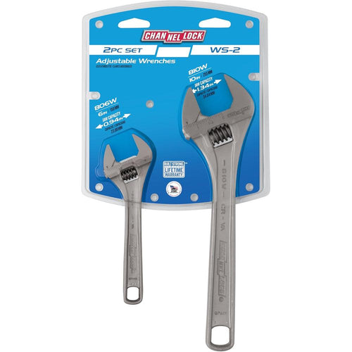 Channellock WS-2 2pc Adj Wrench Set